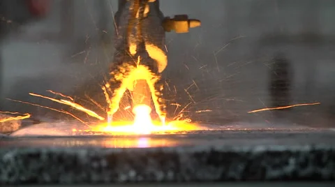 Processing of granite slabs fire 库存影片 64756900
