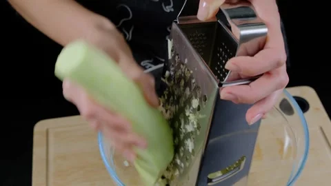 Processing Green Vegetable in Food Processor at Cooking Location Stock Footage 341421404