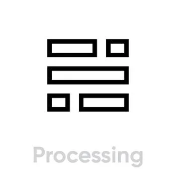 Processing icon. Editable Vector Stroke. イラスト素材