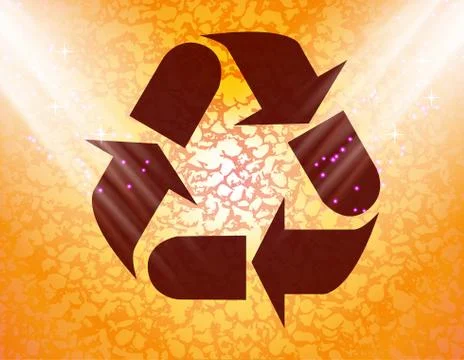 Processing icon Flat with abstract background Illustrazione stock