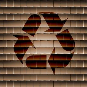 Processing icon Flat with abstract background Illustrazione stock