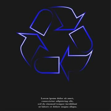 Processing icon Flat with abstract background Illustrazione stock