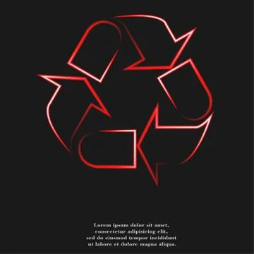 Processing icon Flat with abstract background Illustrazione stock