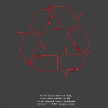 Processing icon Flat with abstract background Illustrazione stock