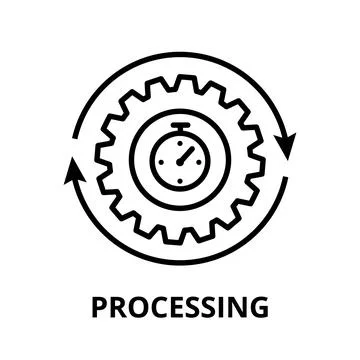 Processing icon, for graphic and web design Stock Illustration