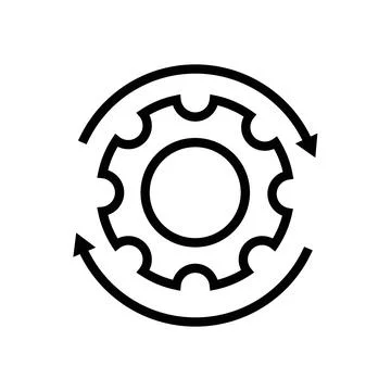 Processing Icon, Great for Workflow and Automation Designs Stock Illustration