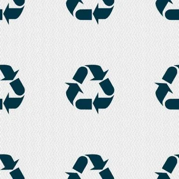 Processing icon sign. Seamless abstract background with geometric shapes. 스톡 일러스트