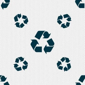 Processing icon sign. Seamless pattern with geometric texture. Vector Stock Illustration