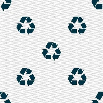 Processing icon sign. Seamless pattern with geometric texture. Vector Stock Illustration