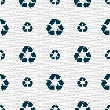 Processing icon sign. Seamless pattern with geometric texture. Stock Illustration