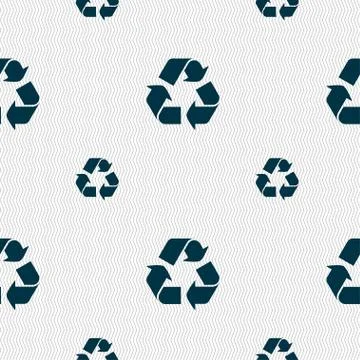 Processing icon sign. Seamless pattern with geometric texture. Stock Illustration