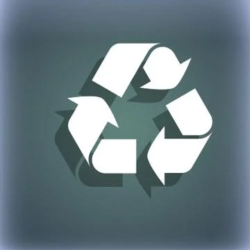 Processing icon symbol on the blue-green abstract background with shadow and spa Stock Illustration