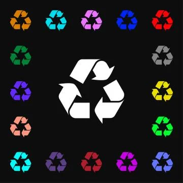 Processing iconi sign. Lots of colorful symbols for your design. Vector Ilustração Stock