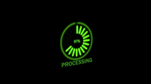 Processing indicator animation with neon green. Processing indicator eighty.. Stock Footage 337134257