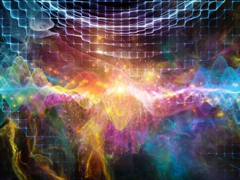 Processing Light Wave Stock Illustration