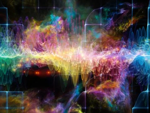 Processing Light Wave Stock Illustration
