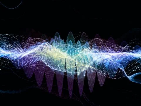 Processing Light Wave Stock Illustration
