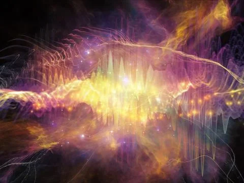 Processing Light Wave Stock Illustration