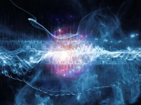 Processing Light Wave Stock Illustration