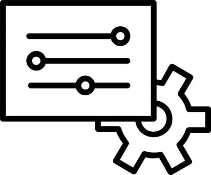 Processing Line Icon Design Stock Illustration