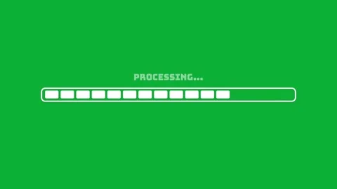Processing loader animation with moving progress bar on green screen background Stock Footage 313673646