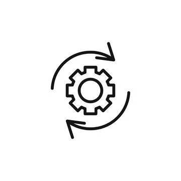 Processing logo sign vector outline 스톡 일러스트