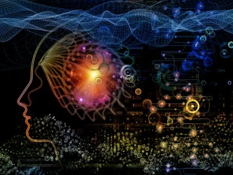 Processing Machine Consciousness Stock Illustration