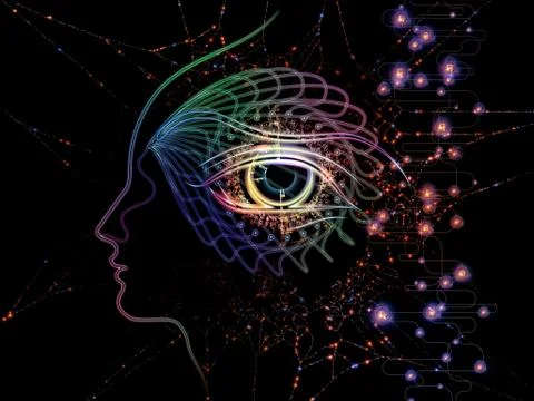 Processing Machine Consciousness Stock Illustration
