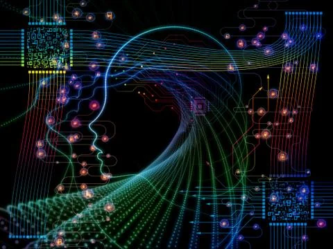 Processing Machine Consciousness Stock Illustration