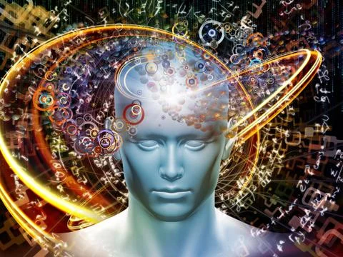 Processing Math Mentality Illustrazione stock