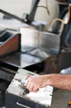 Processing of metal, iron Stock Photos