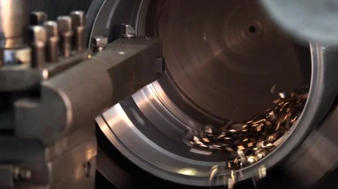 Processing of metal on the lathe Stock Footage 60762031