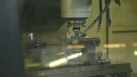 Processing metal parts on CNC machines Stock Footage 72926420