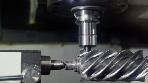 Processing of metal parts on a machine. Stock Footage 156521148