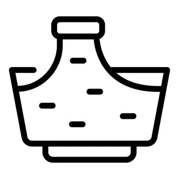 Processing milk icon, outline style Stock Illustration
