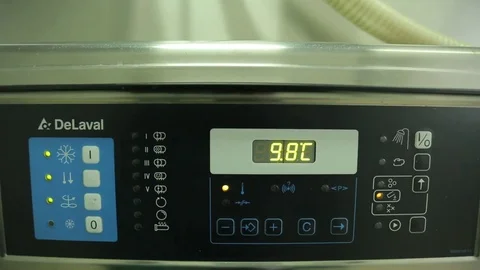 The processing of milk in tanks Stock Footage 73552401