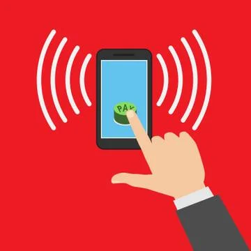 Processing of mobile payments Stock Illustration