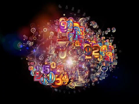 Processing Numbers Illustrazione stock
