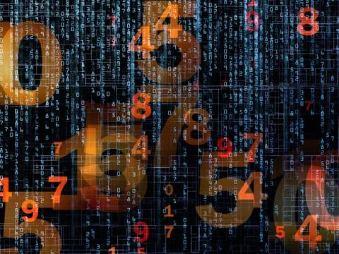 Processing Numbers Stock Illustration