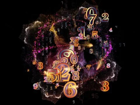 Processing Numbers Stock Illustration