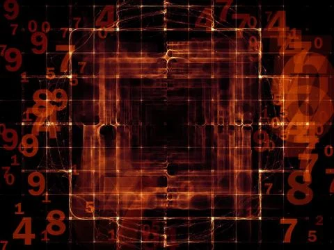 Processing Numbers Stock Illustration