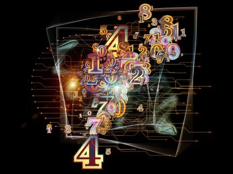 Processing Numbers イラスト素材