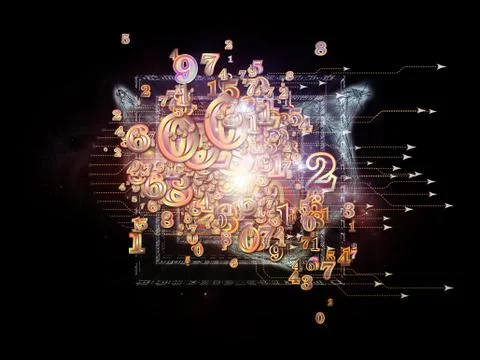 Processing Numbers Illustrazione stock