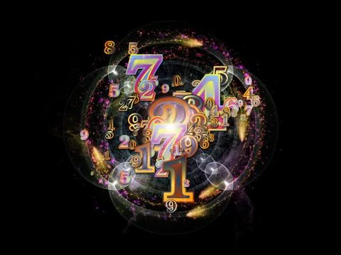 Processing Numbers Illustrazione stock
