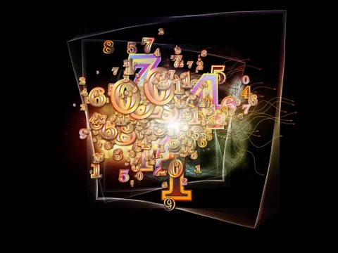 Processing Numbers Stock Illustration