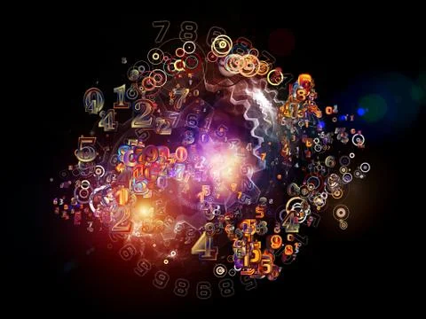 Processing Numbers Stock Illustration