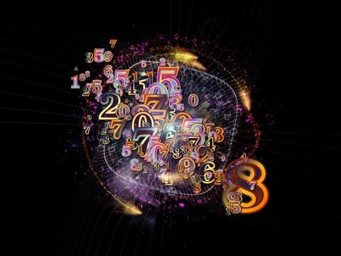 Processing Numbers Stock Illustration