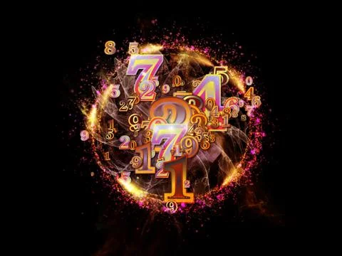 Processing Numbers Illustrazione stock