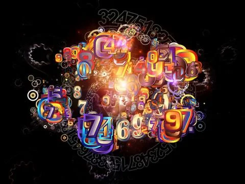 Processing Numbers Stock Illustration