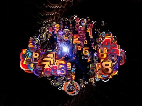 Processing Numbers Illustrazione stock